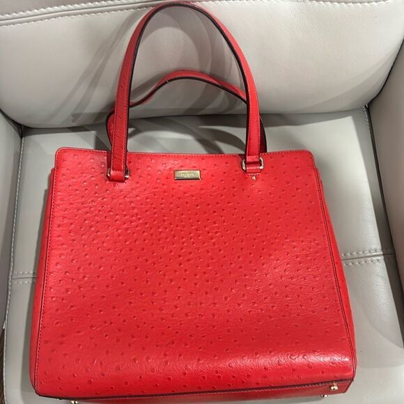 NWOT  Kate Spade Bristol Drive Ostrich Elissa- Cherry Liqueur (Red) - Picture 1 of 5